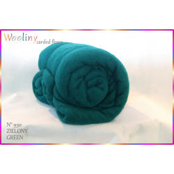 WOOLINY carded fleece - ZIELONY_930